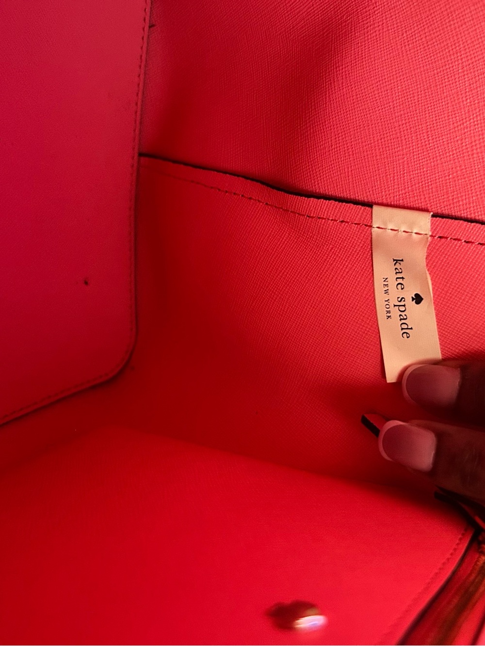 kate spade Red Pebbled Leather Shoulder Hobo - Picture 7 of 15